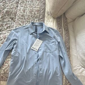 lululemon athletica Light Blue Casual Button Down Shirt